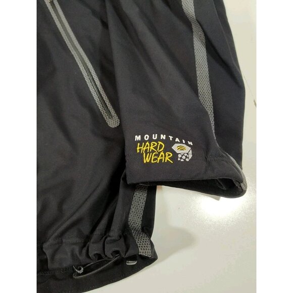 Mountain Hardware Men’s XXL Wind Breaker Conduit Soft Shell Black Full Zip - Picture 3 of 10
